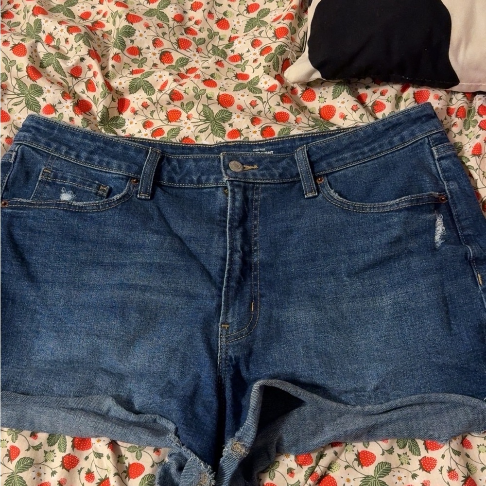 Old Navy Blue Jean Shorts with Raw Hem